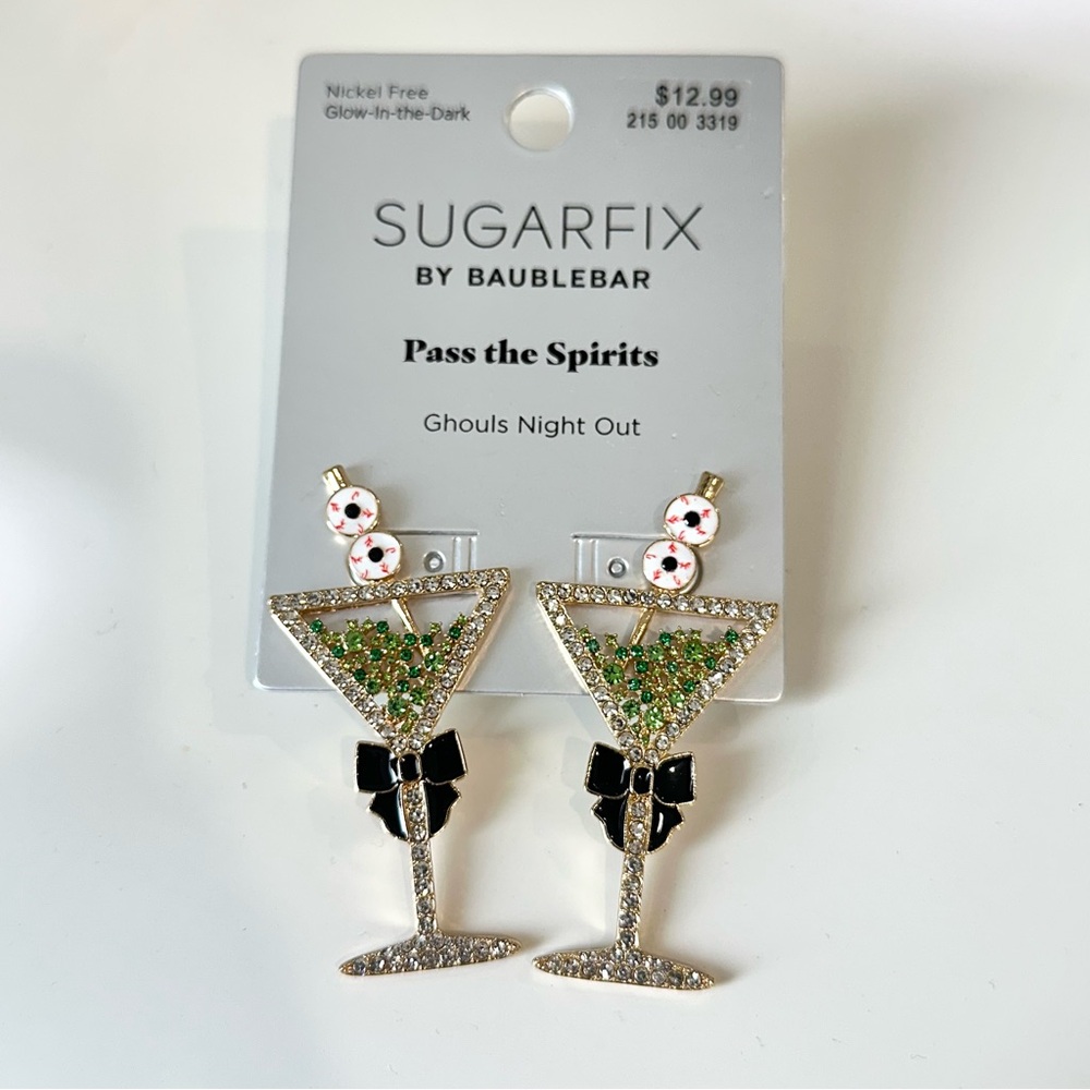SUGARFIX x Baublebar “Pass the Spirits” Ghouls Night Out Earrings, new
